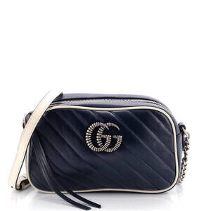 Gucci Small GG Marmont Shoulder Bag Diagonal Quilted Leather